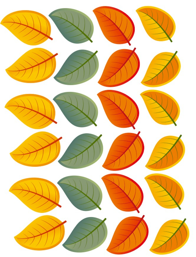 Printable Color Leaves