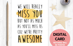 Printable Leaving Card Printable Retirement Card Funny New Job Card