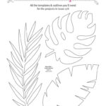 Printable Palm Leaf Template Digital Tropical Leaf Template Pdf