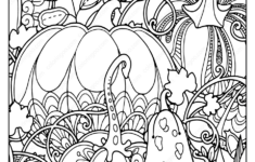 Printable Pumpkins Berries And Leaves Coloring Page Free Printable