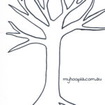 Printable Tree Template Coloring Home