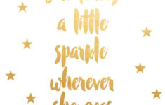 She Leaves A Little Sparkle Wherever She Goes Printable Art