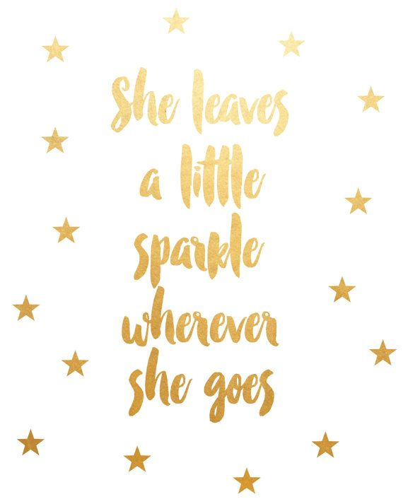 She Leaves A Little Sparkle Wherever She Goes Printable Art 