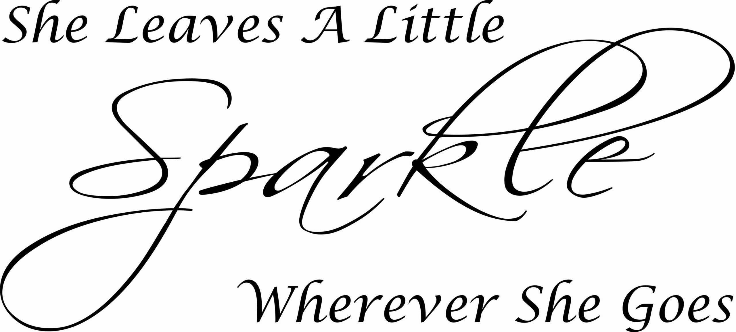 She Leaves A Little Sparkle Wherever She Goes Vinyl Wall Decal 