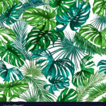 Tropical Leaves Summer Seamless Pattern Royalty Free Vector