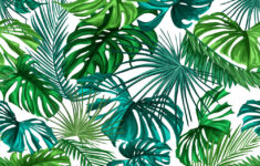 Tropical Leaves Summer Seamless Pattern Royalty Free Vector