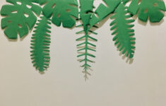 Tropical Rainforest Leaf Cutouts Using Felt Paper Leaf Cutout Leaf