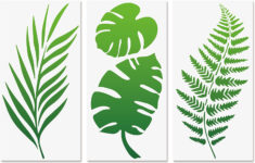 Tropische Blattschablonen Farnblatt Monstera Palmbl tter Wandschablone