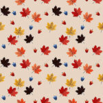 Vintage Seamless Maple Leaves Pattern Background Pattern Fall PNG