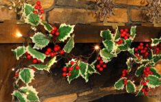 60 Inch Christmas Wreath|Christmas Holly Leaves Vine Garland With Light  String - 12Ft Xmas Decor intended for Christmas Garland Leaves