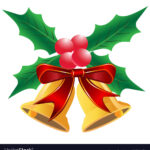 Christmas Holly Leaf With Bells Royalty Free Vector Image Inside Christmas Holly Leaves