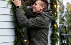 My Outdoor Christmas Decor This Year - Wyse Guide in Christmas Garland Leaves