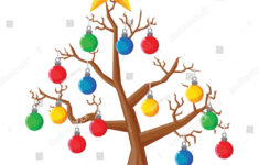 No Leaf Dry Christmas Tree Vector Stock Vector (Royalty Free regarding No Leaves Christmas Tree