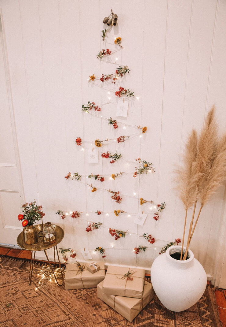 12 Alternative Christmas Trees For Small Spaces | Wallsauce Au within Christmas Trees With No Leaves