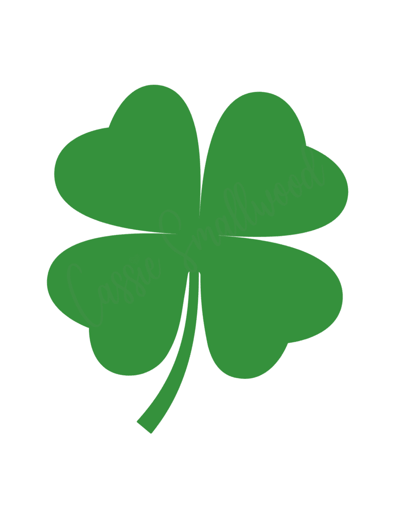 12 Cute Four Leaf Clover Printable Templates (Free!) - Cassie inside 4 Leaf Clover Template Printable