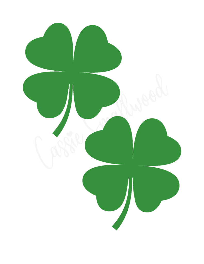 12 Cute Four Leaf Clover Printable Templates (Free!) - Cassie intended for Printable 4 Leaf Clover Template