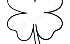 12 Cute Four Leaf Clover Printable Templates (Free!) - Cassie regarding 4 Leaf Clover Template Printable