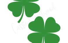 12 Cute Four Leaf Clover Printable Templates (Free!) - Cassie with 4 Leaf Shamrock Template Printable