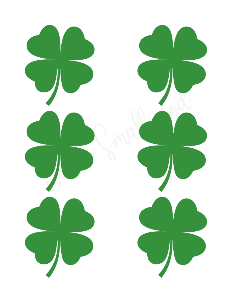 12 Cute Four Leaf Clover Printable Templates (Free!) - Cassie with Free Printable 4 Leaf Clover Template