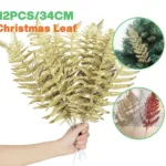 12Pcs) Christmas Tree Leaves Artificial Flower Pacogold Leaf Inside Gold Leaves For Christmas Tree