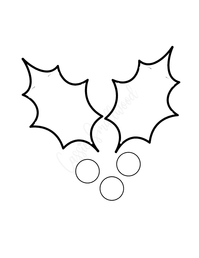 14 Holly Leaf Templates - Cassie Smallwood in Free Printable Holly Leaf Template