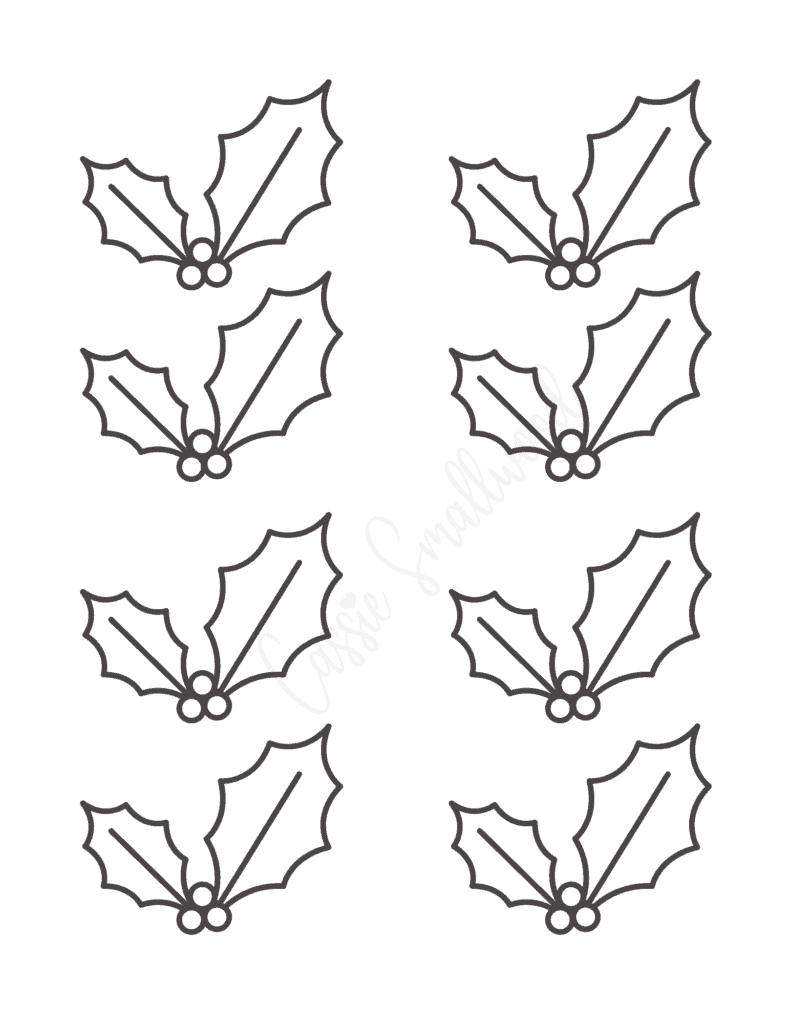 14 Holly Leaf Templates - Cassie Smallwood within Holly Leaf Templates Free Printable