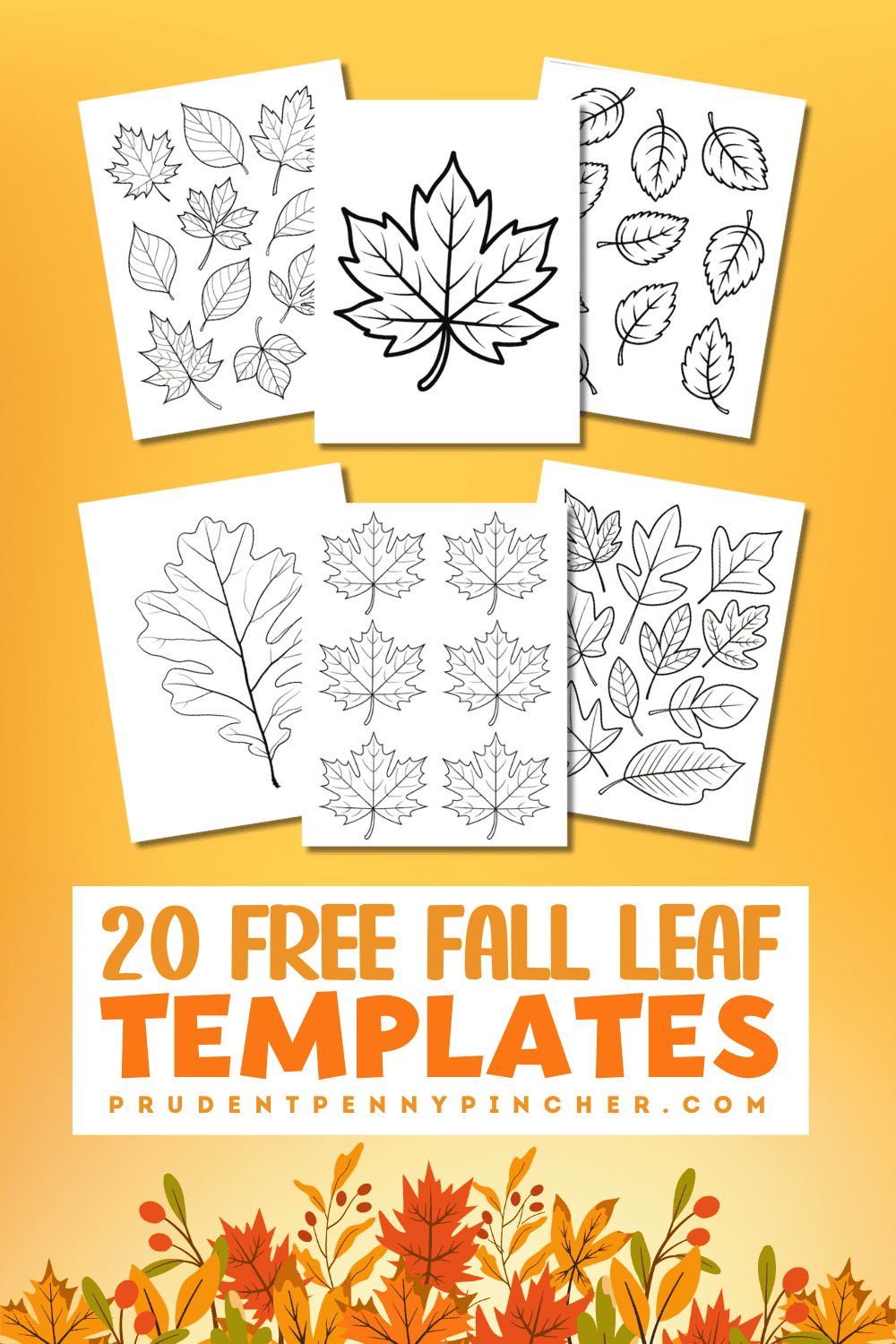 20 Free Printable Fall Leaf Templates For Kids - Prudent Penny Pincher pertaining to Autumn Leaf Template Printable