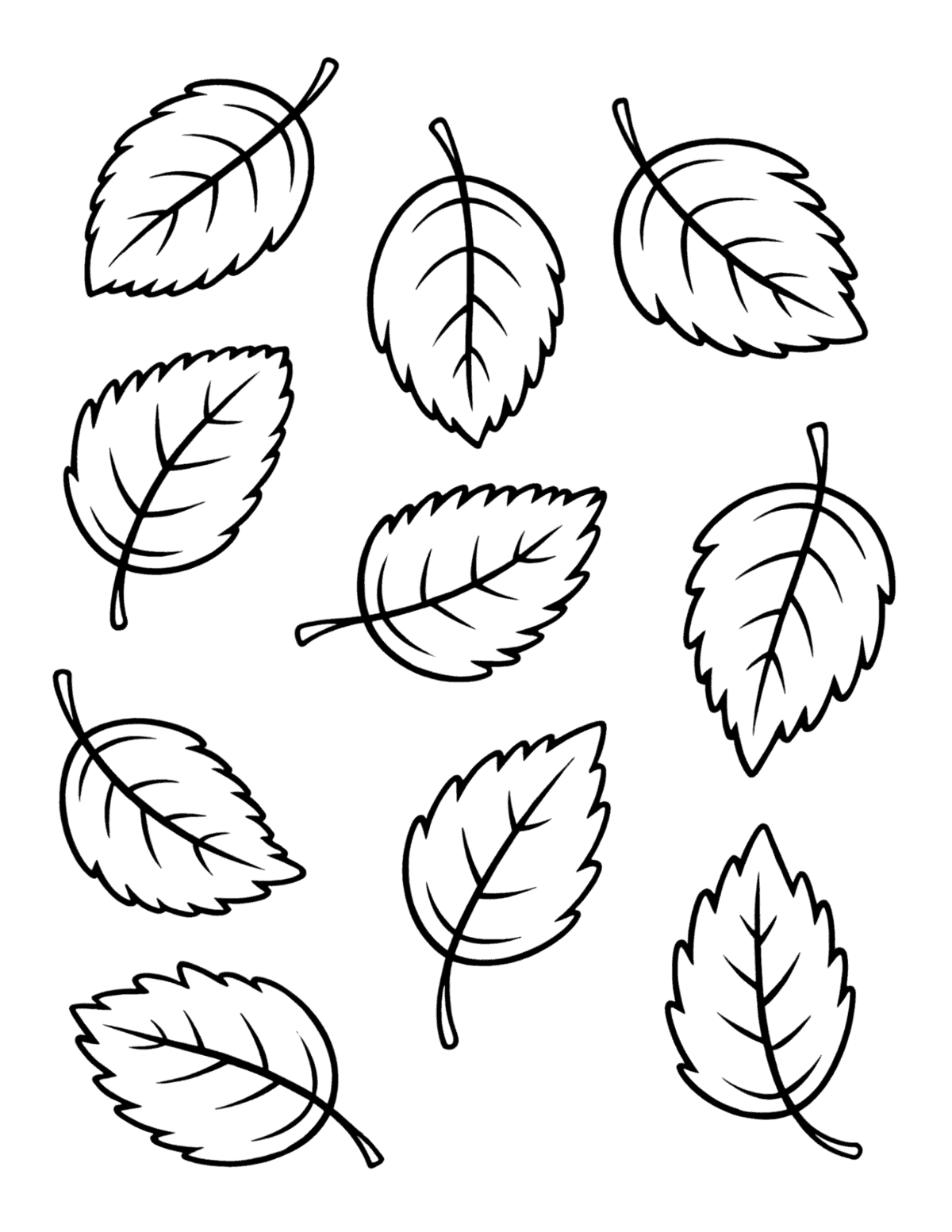 20 Free Printable Fall Leaf Templates For Kids - Prudent Penny Pincher within Fall Leaves Printable Black And White