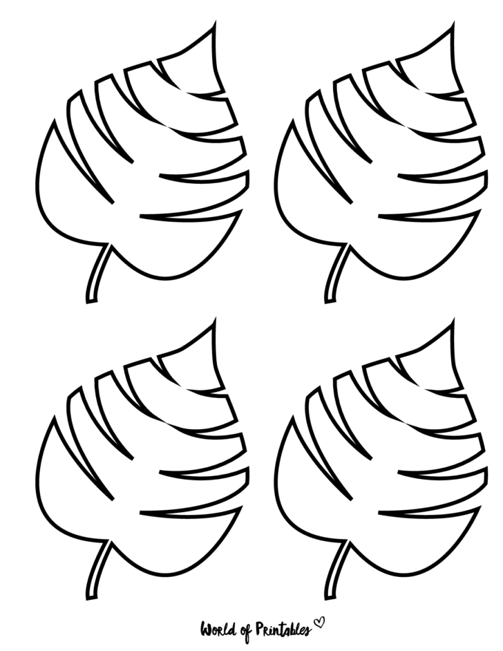 Free Printable Tropical Leaf Template