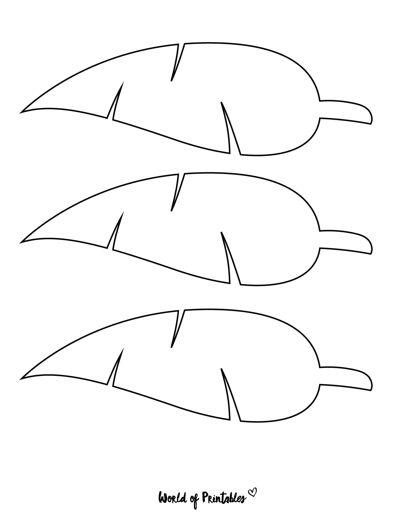 37 Printable Leaf Templates, Outlines & Shapes (Free) - World Of regarding Banana Leaf Template Printable