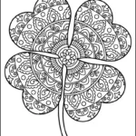 4 Leaf Clover Coloring Pages   Tree Valley Academy Within 4 Leaf Clover Printable Template