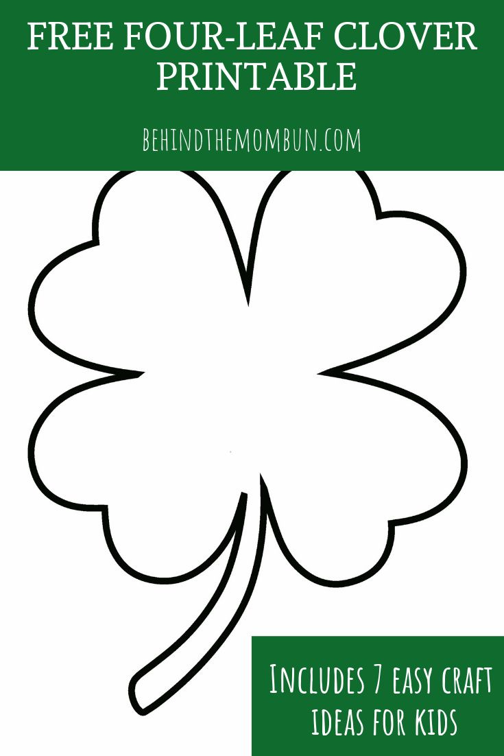 7 Four-Leaf Clover Activities With One Free Printable throughout Four Leaf Clover Printable Template