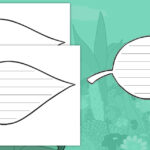 A Leaf Template With Lines For F 2 Students | Writing Frames Regarding Leaf Writing Template With Lines Printable