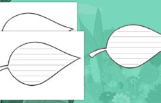 A Leaf Template With Lines For F-2 Students | Writing Frames regarding Leaf Writing Template With Lines Printable