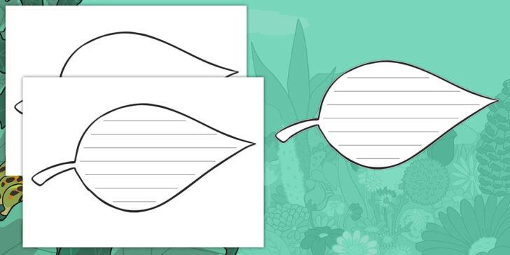 Leaf Writing Template Printable Leaf Writing Template Printable