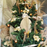 Bohemian Christmas Tree Decor Within Gold Leaves For Christmas Tree