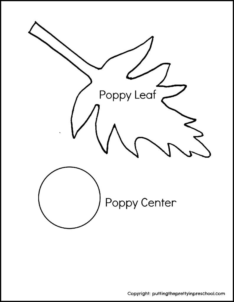 Coffee Filter Poppy Art pertaining to Poppy Leaf Template Printable