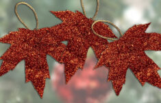Diy Leaf Ornament intended for Christmas Leaves Decor