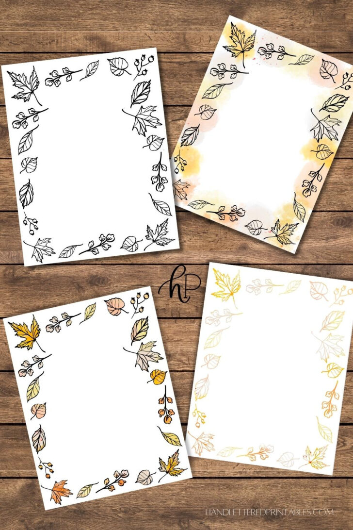 Free Printable Fall Leaves Borders