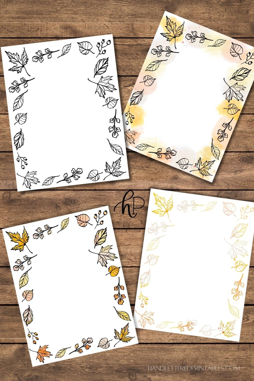Fall Borders Free Printable Paper With Autumn Leaves - Hand pertaining to Free Printable Fall Leaves Borders
