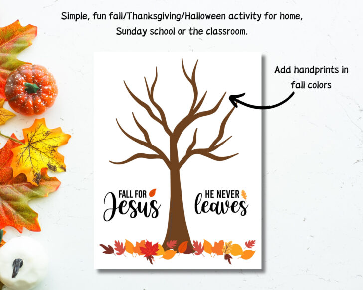 Fall For Jesus He Never Leaves Printable