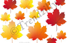 Fall Leaf Printable, Thanksgiving Decorations, Oktoberfest pertaining to Printable Fall Leaves Decorations