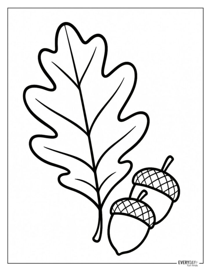 Printable Fall Leaves Coloring Pages