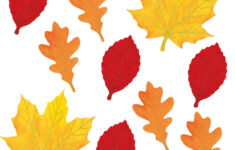 Fall Leaves Pattern Printable - Printable Party Favors regarding Fall Leaves Cut Out Printable Free