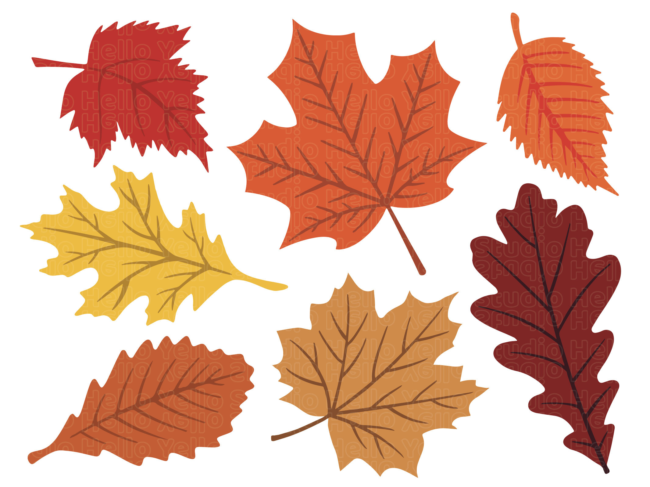 Fall Leaves Svg, Fall Svg, Fall Leaf Svg Bundle, Fall Png, Dxf within Printable Fall Leaves Clip Art