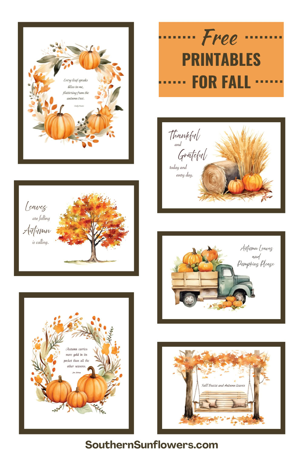 Free Fall Printables For Autumn Decorating - pertaining to Free Printable Fall Pictures Autumn Leaves