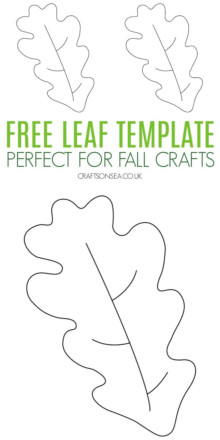Free Leaf Template: Printable Pdf - Crafts On Sea with regard to Oak Leaf Template Printable