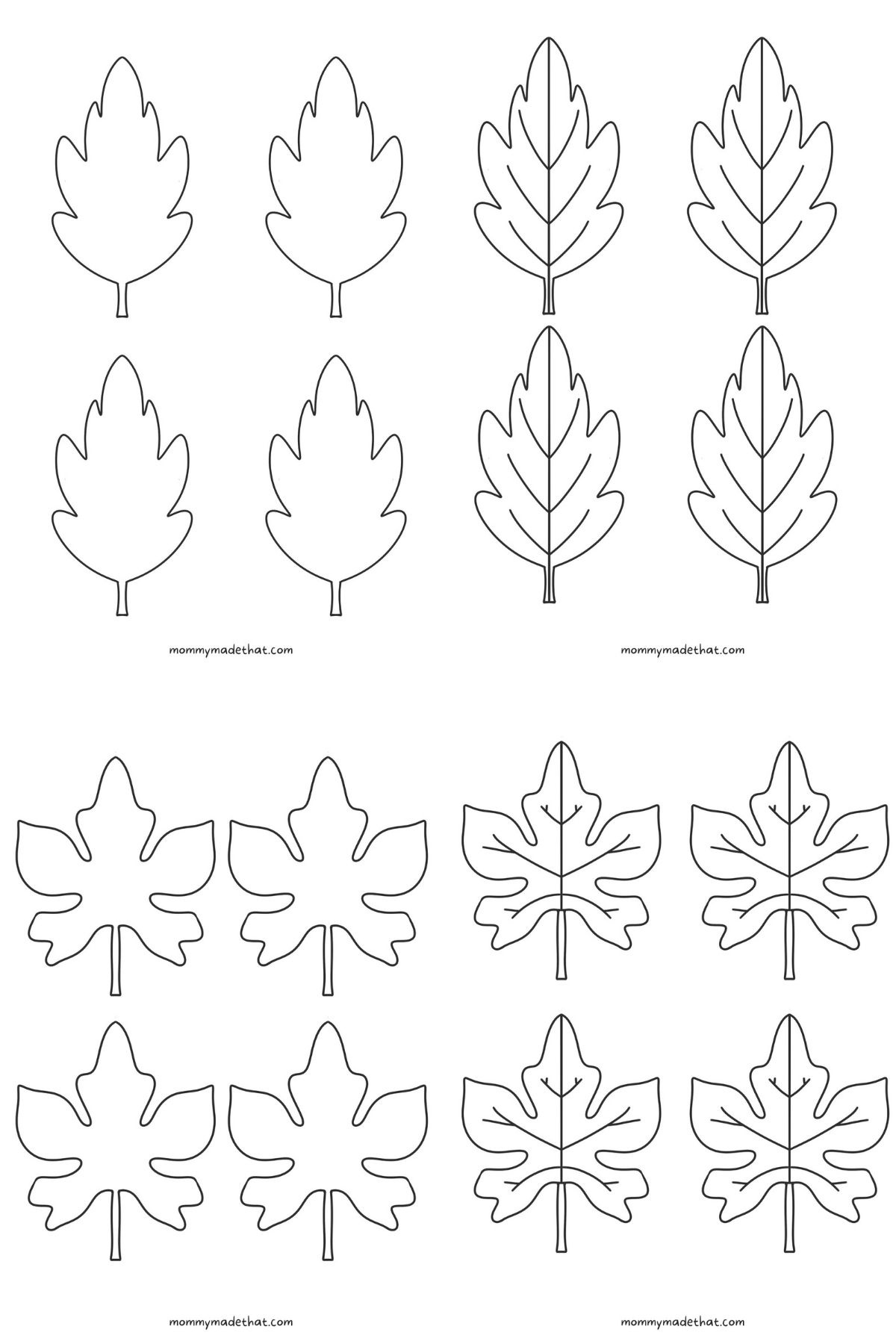 Free Leaf Templates & Outlines: Tons Of Printables!! within Small Leaf Template Printable