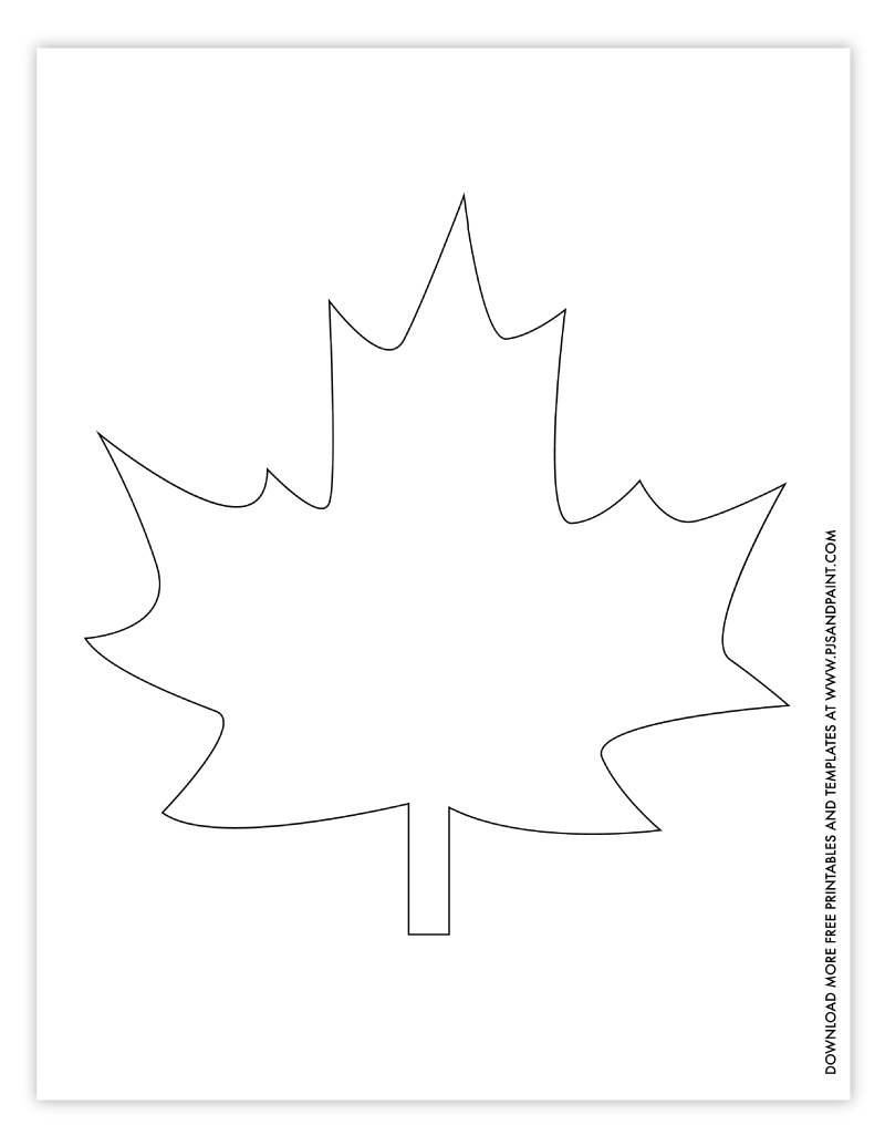Free Printable Leaf Template - 3 Versions, 2 Sizes Each - Pjs And for Large Leaf Templates Printables