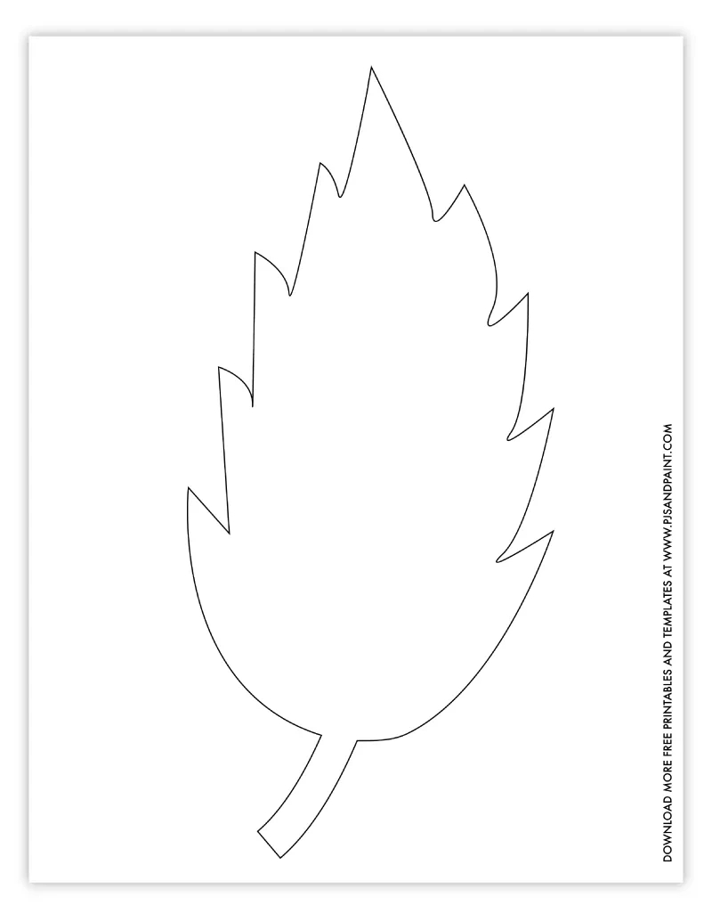 Free Printable Leaf Template - 3 Versions, 2 Sizes Each - Pjs And in Free Printable Large Leaf Template